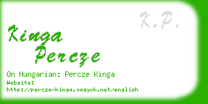 kinga percze business card